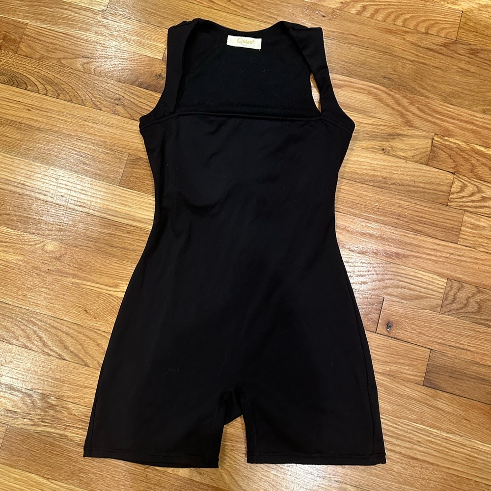 Black athletic romper